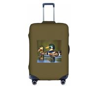 JBJGKHLP Two Mallard Ducks Print Travel Business Suitcase Cover Luggage Protector for Universal Waterproof Sleeve