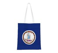 JBJGKHLP Virginia State Flag Print Beach Bag Lightweight Bags Eco-Friendly Foldable Travel Gym All Seasons Versatile