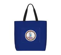 JBJGKHLP Virginia State Flag Print Large Capacity Bag Women Shoulder Organizer Lightweight Travel Everyday Tote