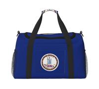 JBJGKHLP Virginia State Flag Print Versatile Hand Travel Bag Foldable Shoulder Tote Business Trip Outdoor Carry-On