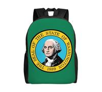 JBJGKHLP Washington Flag Print Versatile Double Shoulder Backpack Unisex Travel Rucksack For Work Hiking Daily