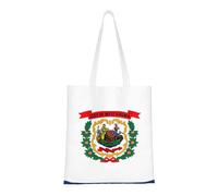 JBJGKHLP West Virginia State Flag Print Beach Bag Lightweight Bags Eco-Friendly Foldable Travel Gym All Seasons Versatile