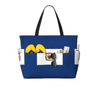 JBJGKHLP West Virginia State Flag Print Women Mens Beach Travel Bag Foldable Lightweight Tote For Pool Picnic Camping Gym