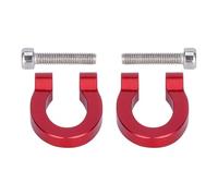 JBJXFAMAY Eye Hook Cover Bumper D-ring Tow Hook Hitch Rescue Tow Shackles For 1/10 RC Crawler Car SCX10 TRX4 TF2 D90 CC01 Parts(RED 2pcs)