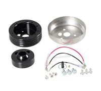 JBJXFAMAY Shift Paddle Extension 5/6 Hole Billet Steering Wheel Hub Adapter For Buick 1969-1993(Black-SILVER)