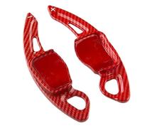 JBJXFAMAY Shift Paddle Extension Car Steering Wheel Paddle Shift for Skoda for Octavia A7 MK3 5E RS VRS for Superb B8 for Scala for Karoq for Kodiaq(Red Carbon Pattern)