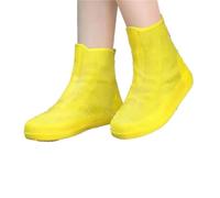 JBJYGSG 1 Pair Reusable Waterproof Shoes Covers Overshoes Silicone Non-slip Elastic Unisex Rain Shoe Protectors For Outdoor Rainy Day Prevent Rain Into Shoes(Yellow,S)
