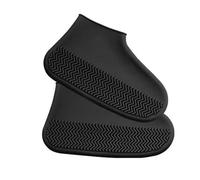 JBJYGSG 1pair Waterproof Rain Shoe Covers Men Women Kids Reusable Boot Overshoes Anti-Slip Rainproof Foldable Outdoor Shoes Prevent Rain Into Shoes(Black,M)