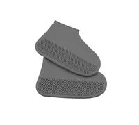 JBJYGSG 2 Pairs Waterproof Non-slip Silicone Shoe Elastic Wear-resistant Rain Boots For Outdoor Rainy Day Reusable Shoe Cover Prevent Rain Into Shoes(Grey,S 26-34)