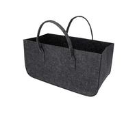JBJYGSG Felt Shopping Bags Foldable Large Basket Felt Bag Shopper For Firewood(1 PC Black)
