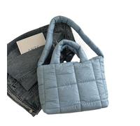 JBJYGSG Padded Tote Bag Nylon Space Cotton Handbag Padded Tote Bag Square Large Capacity Puffy Shoulder Ladies(Blue)