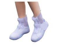 JBJYGSG Rain Overshoes Waterproof Reusable Non-Slip Shoe Covers Portable Silicone Rain Overshoes With Adjustable Buckle For Outdoor Prevent Rain Into Shoes(White,L)