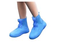 JBJYGSG Rain Overshoes Waterproof Reusable Non-Slip Shoe Covers Portable Silicone Rain Overshoes With Adjustable Buckle For Outdoor Prevent Rain Into Shoes(Blue,L)