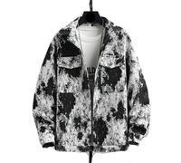 JBJYGSG Spring Arrival Jeans Coat Male Casual Denim Jacket Men,autumn Men's Jackets,plus-size M-3XL(Black,XXXL)