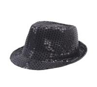 JBJYGSG Top Hat Magic Performance Hat Party Supplies Shiny Party Hat Stage Performance Jazz Hat(Black)