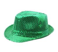 JBJYGSG Top Hat Magic Performance Hat Party Supplies Shiny Party Hat Stage Performance Jazz Hat(Green)