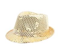 JBJYGSG Top Hat Magic Performance Hat Party Supplies Shiny Party Hat Stage Performance Jazz Hat(Yellow)