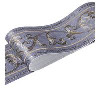 JBJYGSG Wallpaper Border 1Roll/Pack Waistline Border Waterproof Wall Stickers 3D Relief Rustic Tile Living Room Bathroom 5M Length Self Adhesive Line(Blue Vine Flower)