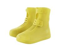 JBJYGSG Waterproof Shoe Cover Silicone High Top Rain Boots Non-slip Shoes Protector Outdoor Reusable Thickened Footwear WaterShoes Prevent Rain Into Shoes(Yellow,M)