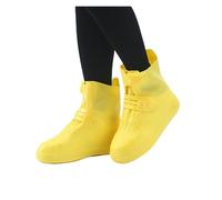 JBJYGSG Waterproof Silicone Shoe Cover High Top Rain Boots Cover Non-slip Shoes Protector Outdoor Reusable Thickened Footwear Prevent Rain Into Shoes(Yellow,L(37-39))