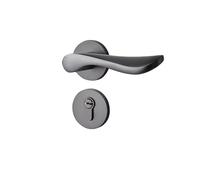 JBKJGWYA Gray Door Lock Indoor Bedroom Room Door Lock Bathroom Wooden Door Handle Split Lock Silent Lock(D(silentdoorlock))