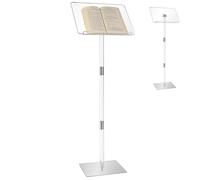 JBKNAN Podium Stand,Portable Podium,Acrylic,With Metal Base For Church,Wedding,Classroom,Speeches (Transparent Color)