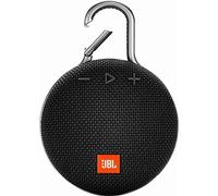 JBL CLIP 3 Portable Bluetooth Wireless Speaker with Rechargeable Battery, Waterproof IPX7 for Outdoors, Compatible with Siri and Google, Black