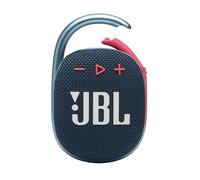 JBL Clip 4, Blue/Coral - Portable Bluetooth 5.1 Speaker - Up to 10 Hours of Play - Waterproof & Dust Resistant - Includes Noise & Echo-Canceling Speakerphone
