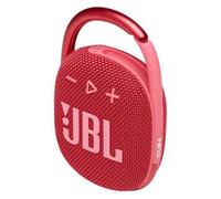 JBL Clip 4 Bluetooth Portable Speaker with Integrated Carabiner, Waterproof and Dustproof, Red