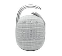 JBL Clip 4 - Portable Mini Bluetooth Speaker, big audio and punchy bass, integrated carabiner, IP67 waterproof and dustproof, 10 hours of playtime, speaker for home, outdoor and travel (White)