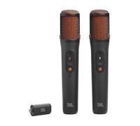 JBL EasySing Mics, 2 Wireless AI Karaoke Microphones with Real-Time Vocal Removal and USB-C PartyBox Dongle, Black
