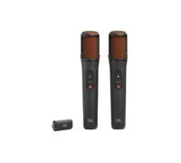 JBL EasySing Mics, 2 Wireless AI Karaoke Microphones with Real-Time Vocal Removal and USB-C PartyBox Dongle, Black