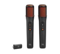 JBL EasySing Mics, 2 Wireless AI Karaoke Microphones with Real-Time Vocal Removal and USB-C PartyBox Dongle, Black