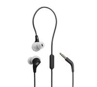 JBL Endurance Run 3 Wired Sport Headphones with FlipHook & TwistLock Technology, IP65 Dustproof & Water-Resistant, JBL Pure Bass Sound, In-Line Microphone & Remote, USB-C, Black/Grey