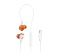 JBL Endurance Run 3 Wired Sport Headphones with FlipHook & TwistLock Technology, IP65 Dustproof & Water-Resistant, JBL Pure Bass Sound, In-Line Microphone & Remote, White