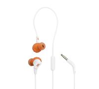 JBL Endurance Run 3 Wired Sport Headphones with FlipHook & TwistLock Technology, IP65 Dustproof & Water-Resistant, JBL Pure Bass Sound, In-Line Microphone & Remote, USB-C, White