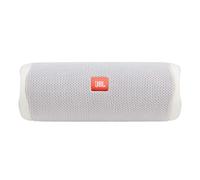 JBL FLIP 5 Waterproof Portable Bluetooth Speaker - White | Sounds better than ever, Bring the party anywhere, Make a splash with IPX7 waterproof design, A rainbow of colours