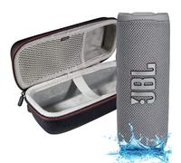 JBL Flip 6 - Altavoz Bluetooth portátil impermeable, sonido potente y Graves profundos, IPX7 impermeable, 12 horas de Tiempo de reproducción Con funda rígida Megen, Color gris