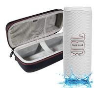 JBL Flip 6 - Waterproof Portable Bluetooth Speaker, Powerful Sound and deep bass, IPX7 Waterproof, 12 Hours of Playtime with Megen Hardshell Case - White