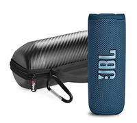 JBL FLIP 6 Waterproof Portable Speaker Bundle with gSport Carbon Fiber Case (Blue)