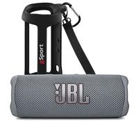 JBL FLIP 6 Waterproof Portable Speaker Bundle with gSport Silicone Sleeve (Gray)