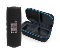 JBL Flip 7 (Black/Orange) + Bundle with divvi! Protective Hardshell Case (Black)