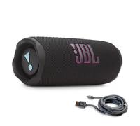 JBL Flip 7 (Black/Orange) + Bundle with USB-C Braided Cable
