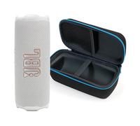 JBL FLIP 7 Bluetooth Speaker & divvi! Premium Hard Case Bundle - White