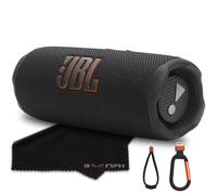 JBL Flip 7 Portable Bluetooth Speaker, IP68 Waterproof, Dustproof, Drop-Proof, PushLock System, AI Sound Boost, 16H Battery - Black - Boom h's Comprehensive Ultimate Performance Cloth Solution