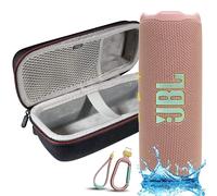 JBL Flip 7 Portable Bluetooth Speaker, IP68 Waterproof, Dustproof, Drop-Proof, PushLock System, AI Sound Boost, 16H Battery, Megen Hardshel Protection Case (Pink)