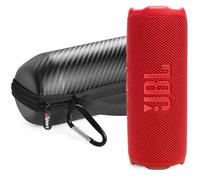 JBL FLIP 7 Waterproof Portable Speaker Bundle with gSport Carbon Fiber Case (Red)