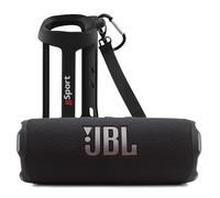 JBL FLIP 7 Waterproof Portable Speaker Bundle with gSport Silicone Sleeve (Black)
