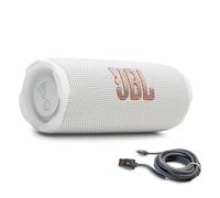 JBL Flip 7 (White) + Bundle with USB-C Braided Cable