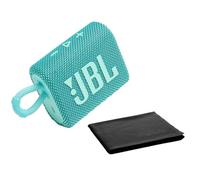 JBL Go 3 - for Portable Use - Speaker with Bluetooth - Built in Battery Waterproof and Dustproof - Includes Cleaning Cloth (Teal)